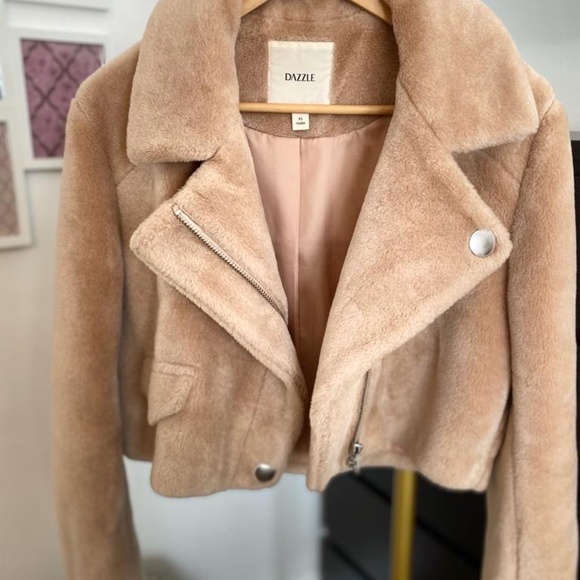 cropped teddy faux fur jacket DAZZLE - Picture 2 of 8